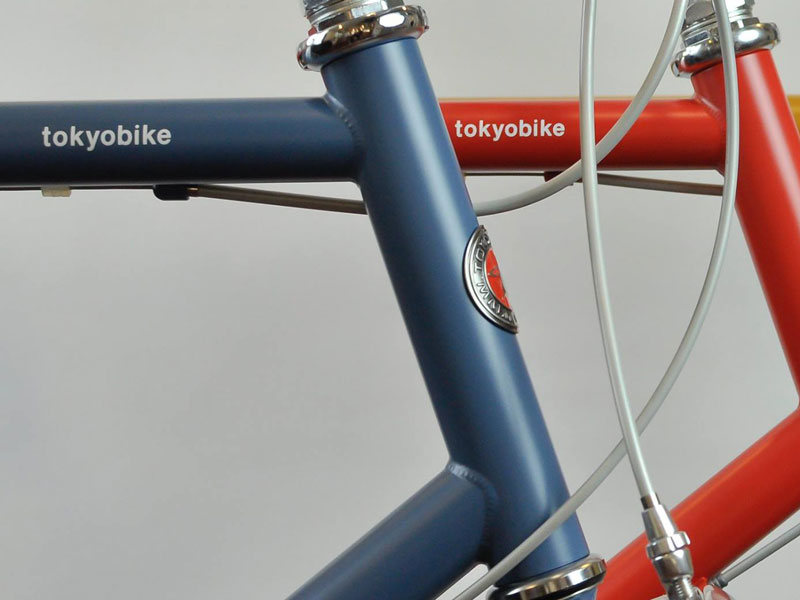 tokyobike 26 matt color in bluegray and red