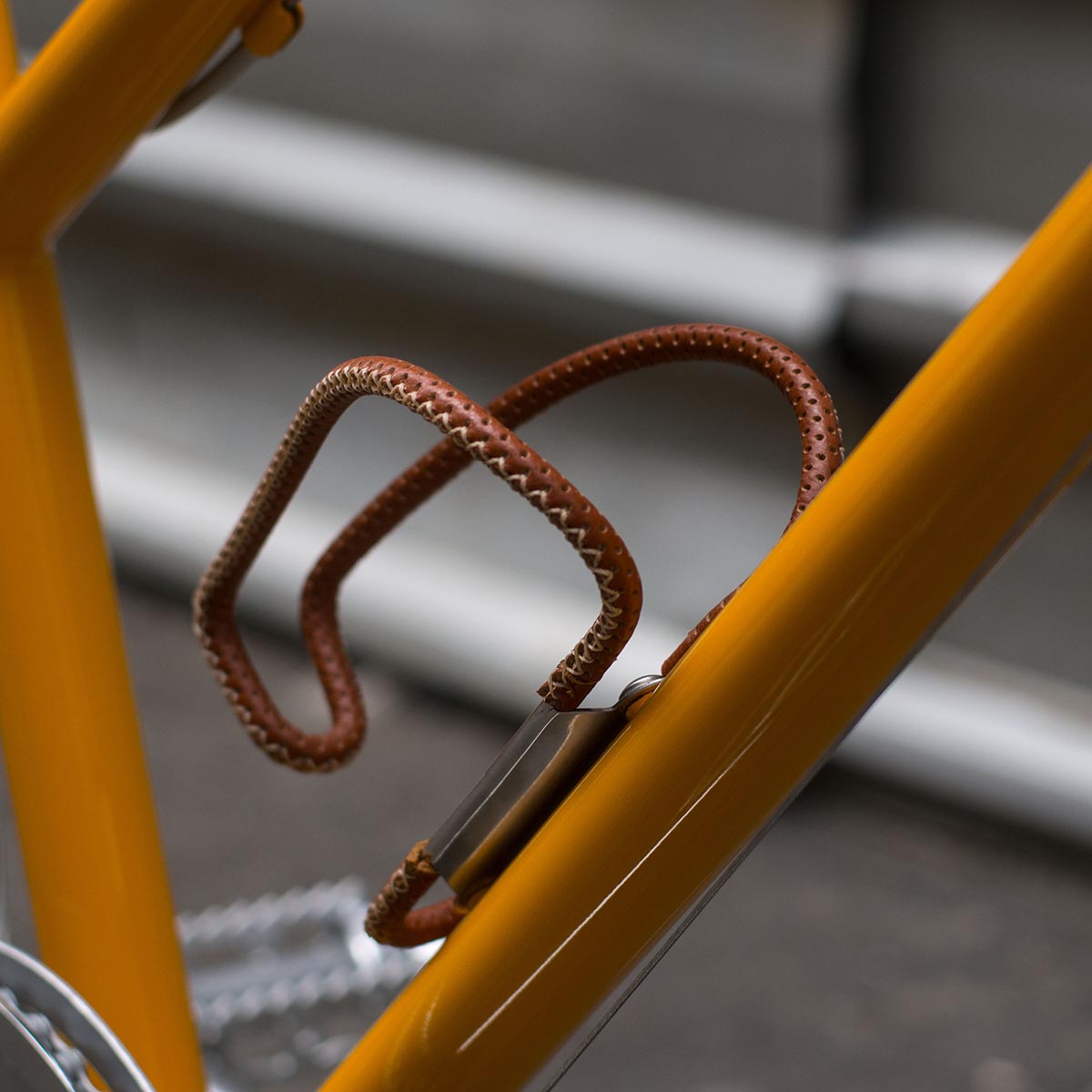 custom bicycle leather bottle cage