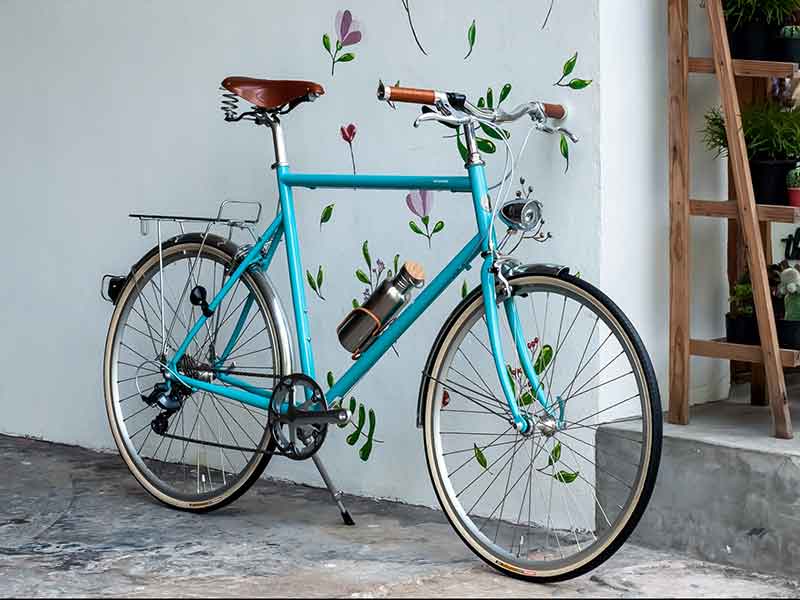 tokyobike plus CS สี surf blue เบาะสปริงค์ brook วินเทจ ไฟจักรยาน บังโคลน แร็คหลัง ขากระติกพันหนัง